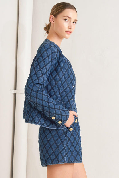 MODERNLUXE QUILTED WOVEN JACKET Flying Tomato