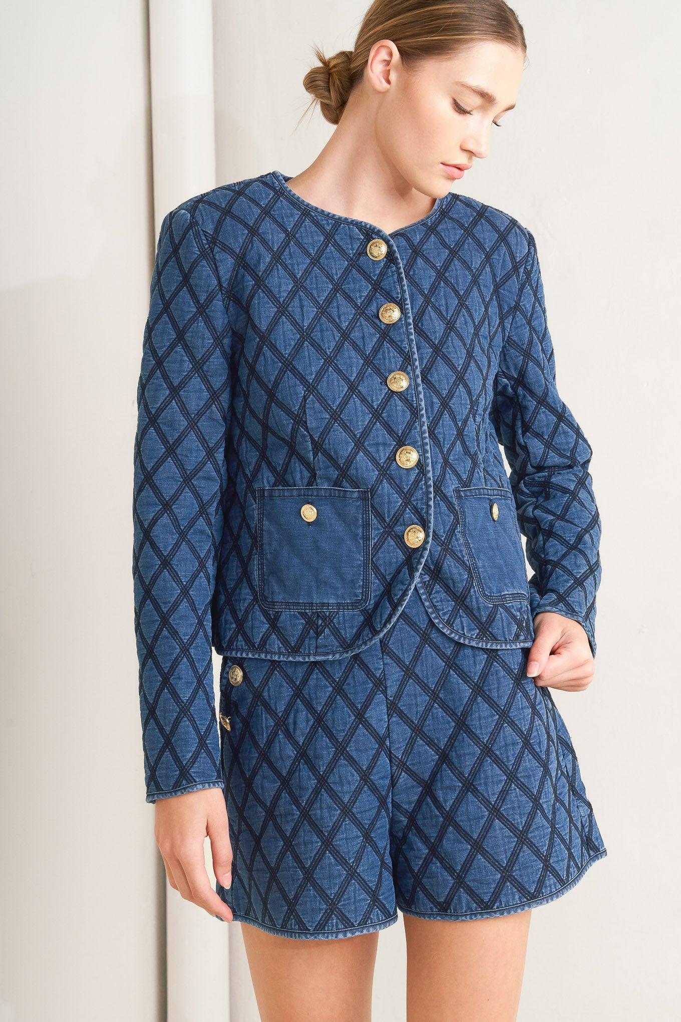 MODERNLUXE QUILTED WOVEN JACKET Flying Tomato