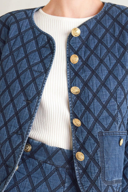 MODERNLUXE QUILTED WOVEN JACKET Flying Tomato