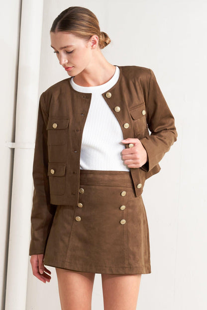 HERITAGE UTILITY FAUX SUEDE JACKET Flying Tomato