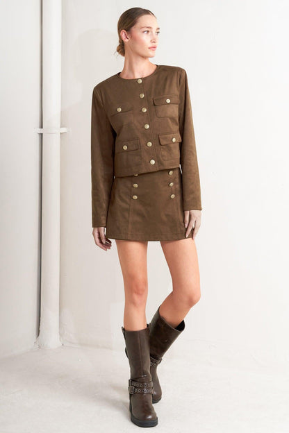 HERITAGE UTILITY FAUX SUEDE JACKET Flying Tomato