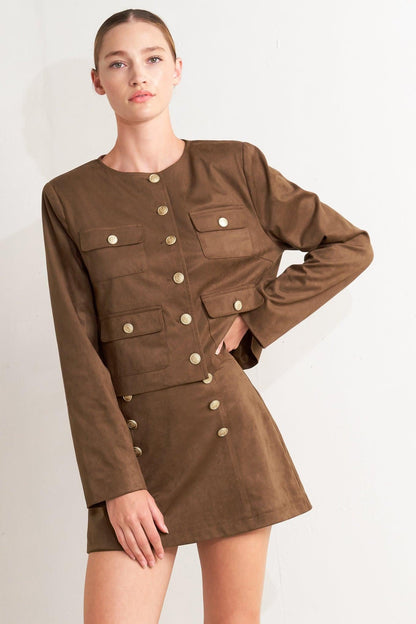 HERITAGE UTILITY FAUX SUEDE JACKET Flying Tomato