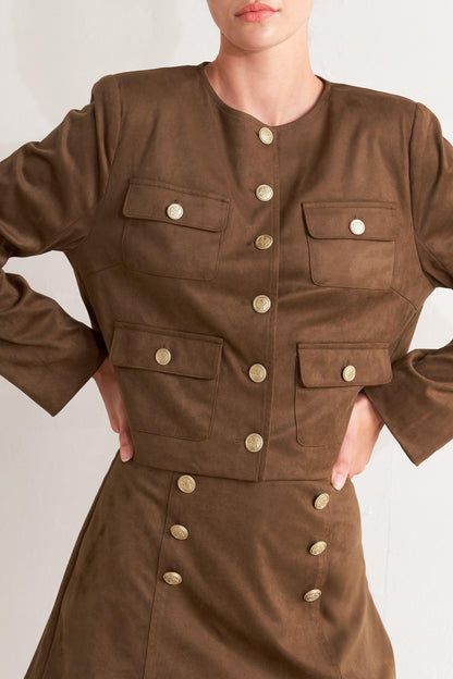 HERITAGE UTILITY FAUX SUEDE JACKET Flying Tomato