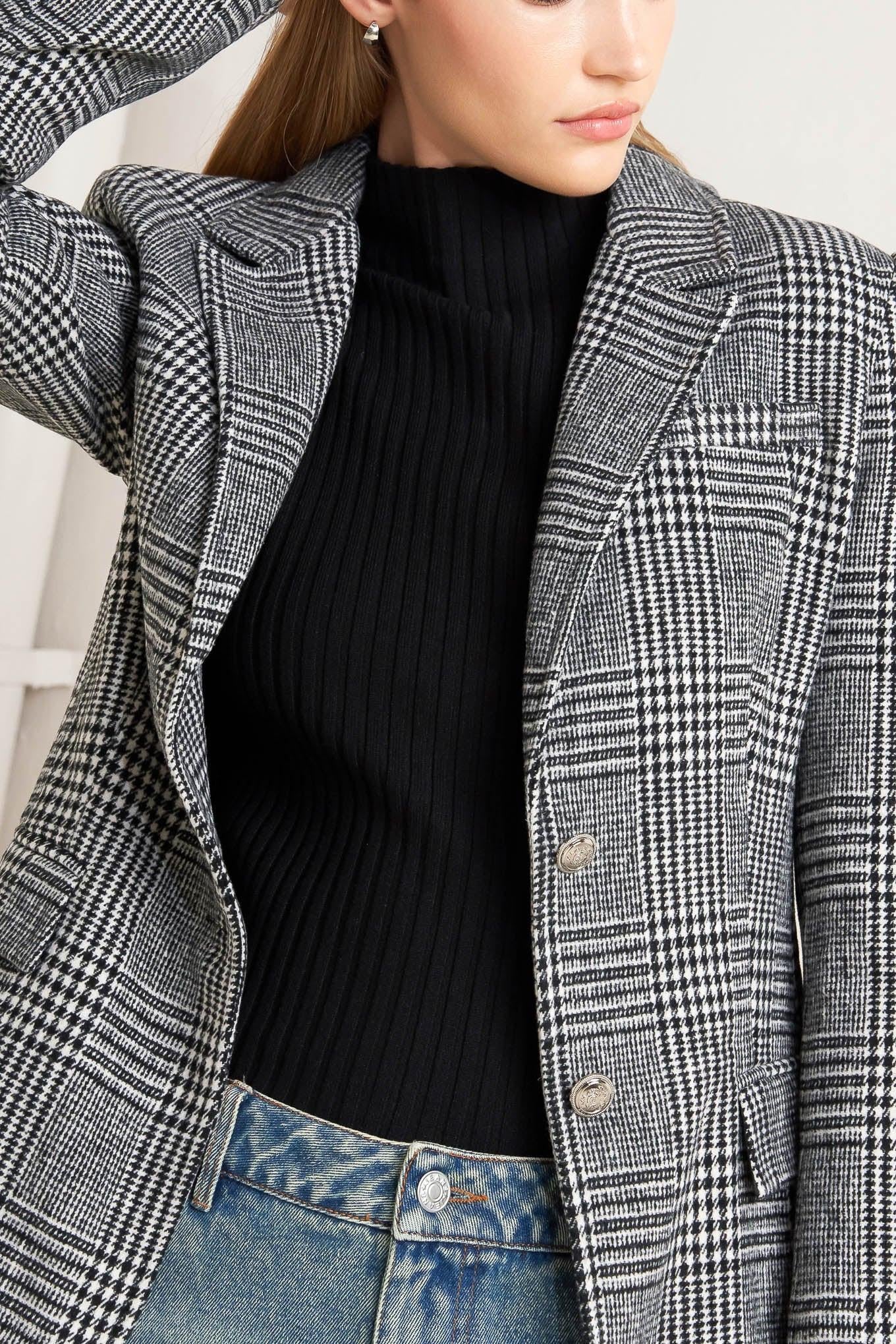 CITY CHECKLINE WOOLEN WOVEN JACKET Flying Tomato