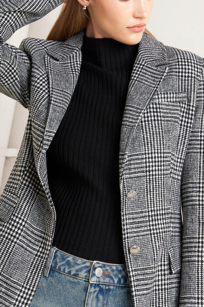 CITY CHECKLINE WOOLEN WOVEN JACKET Flying Tomato