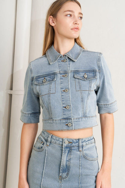 MODERN NEUTRAL DENIM JACKET Flying Tomato