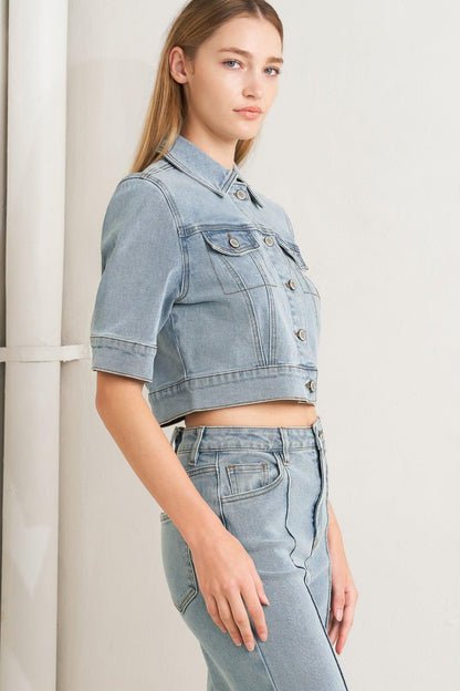 MODERN NEUTRAL DENIM JACKET Flying Tomato