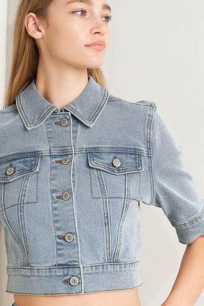 MODERN NEUTRAL DENIM JACKET Flying Tomato