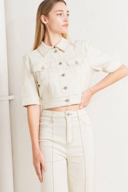 MODERN NEUTRAL TWILL JACKET Flying Tomato