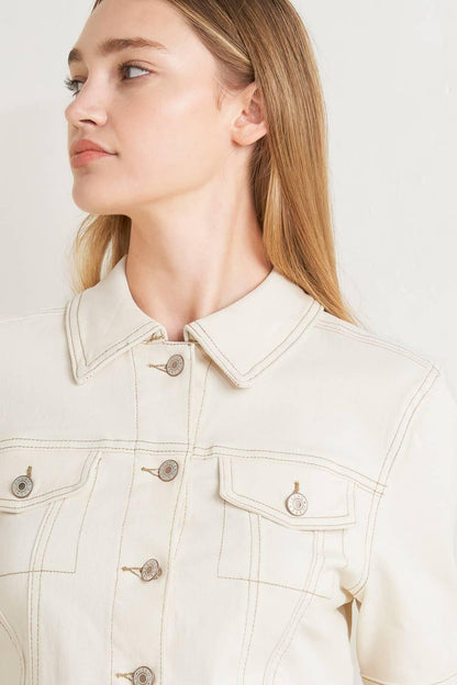 MODERN NEUTRAL TWILL JACKET Flying Tomato