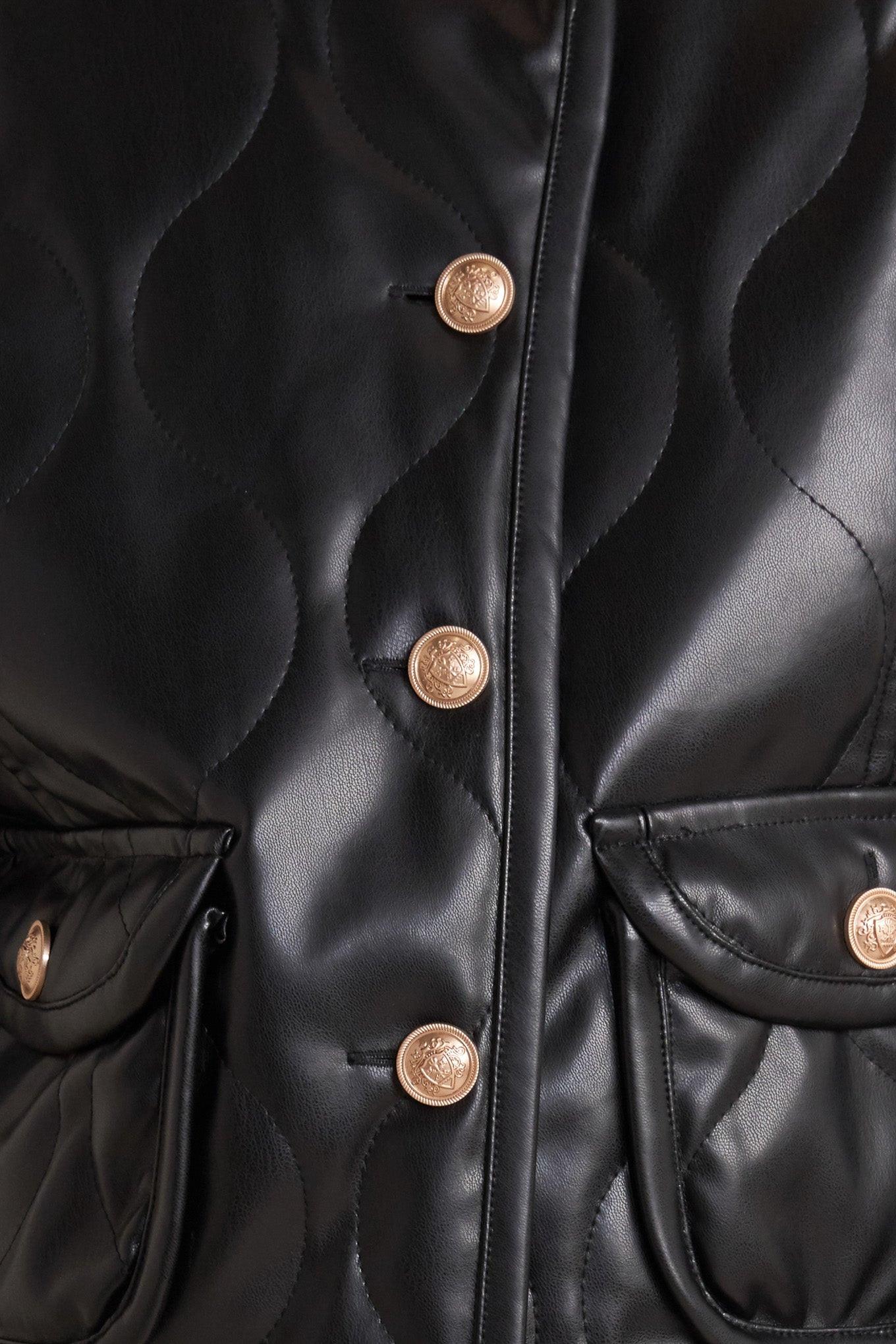 MOTO CHIC FAUX LEATHER JACKET Flying Tomato
