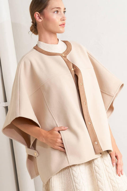 TIMELESS ELEGANCE WOVEN FELT CAPELET Flying Tomato