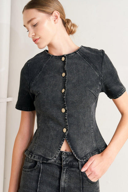 ELEGANT EVERYDAY LOOK DENIM JACKET Flying Tomato