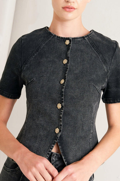 ELEGANT EVERYDAY LOOK DENIM JACKET Flying Tomato