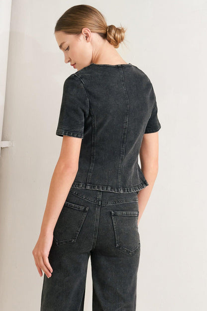 ELEGANT EVERYDAY LOOK DENIM JACKET Flying Tomato