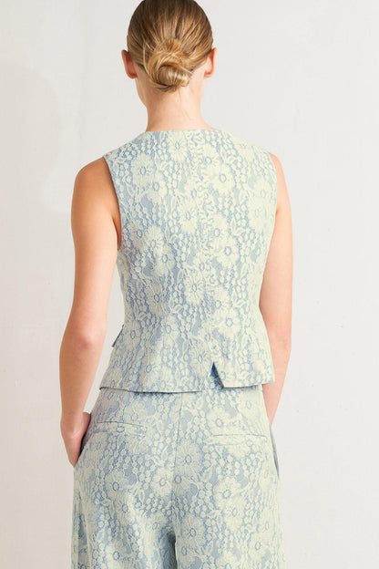 EASY ELEGANCE WOVEN LACE VEST Flying Tomato