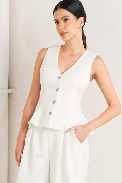 PURE ELEGANCE WOVEN VEST Flying Tomato