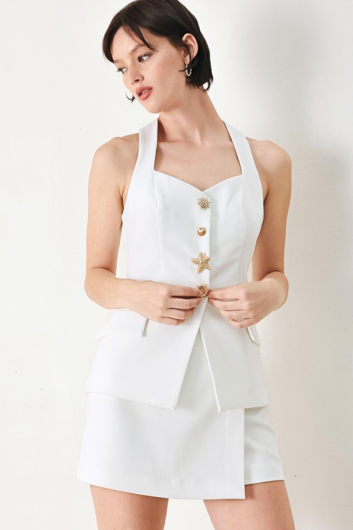BEACH GLAM WOVEN VEST Flying Tomato