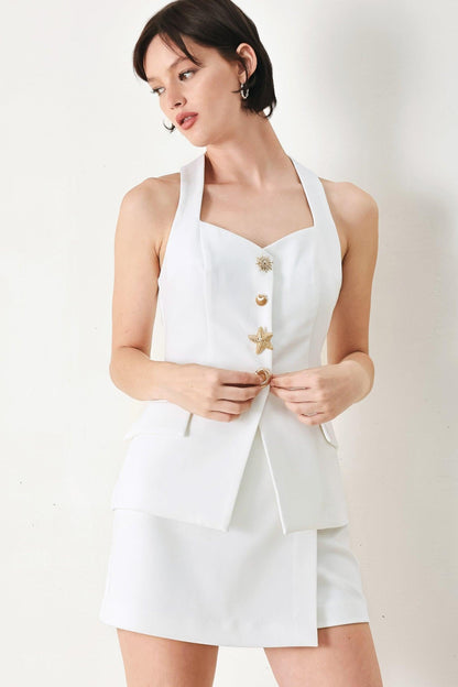 BEACH GLAM WOVEN VEST Flying Tomato