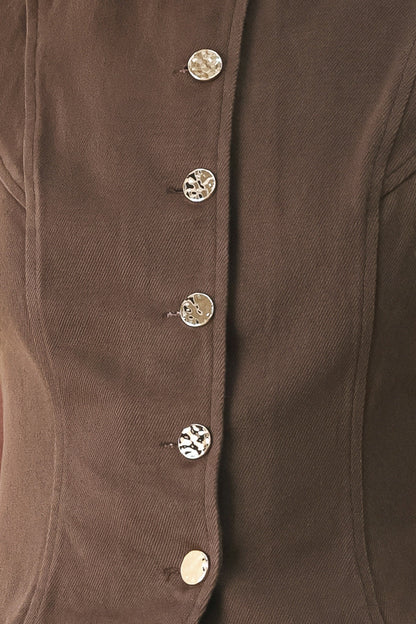 BROWN SUGAR STATEMENT WOVEN VEST Flying Tomato