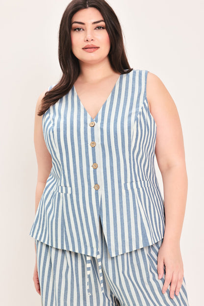 OCEAN DRIVE RHYTHM WOVEN VEST Flying Tomato