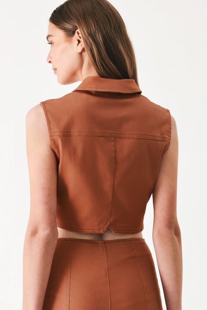 SAHARA EDIT WOVEN CROP TOP Flying Tomato
