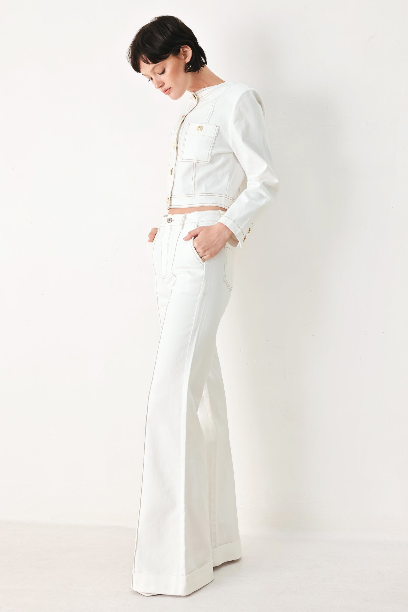 FIFTH STREET WOVEN CROP JACKET Flying Tomato