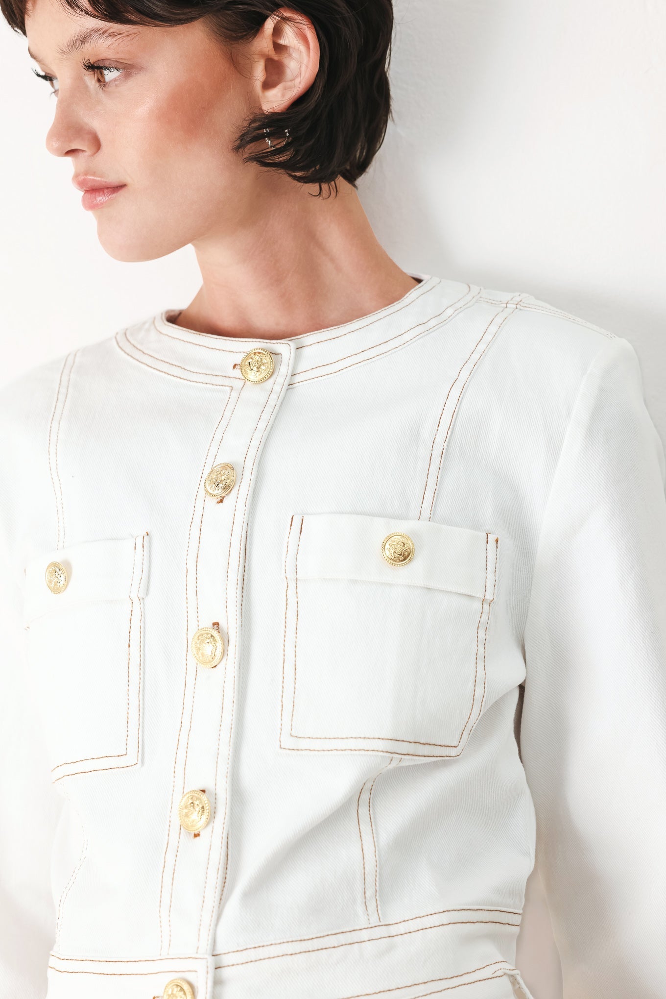 FIFTH STREET WOVEN CROP JACKET Flying Tomato