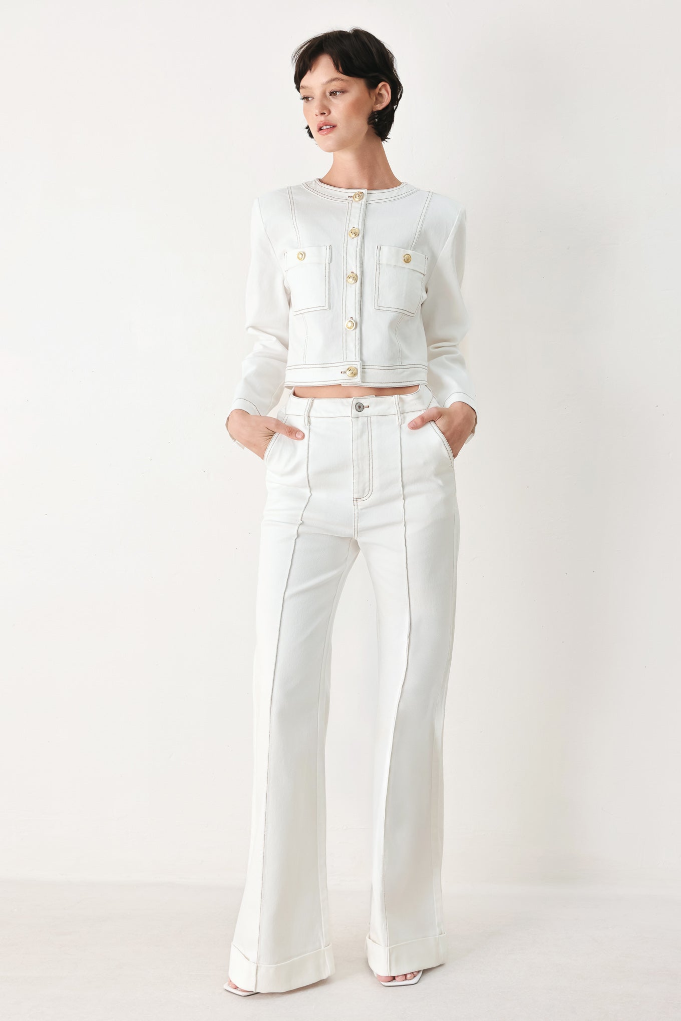 FIFTH STREET WOVEN CROP JACKET Flying Tomato