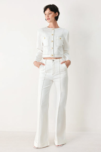 FIFTH STREET WOVEN CROP JACKET Flying Tomato