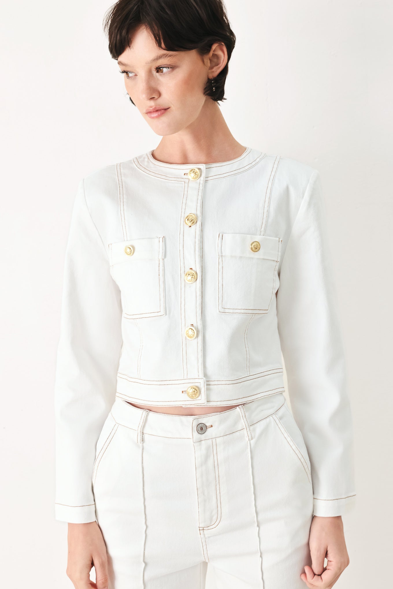 FIFTH STREET WOVEN CROP JACKET Flying Tomato