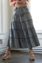 SIMPLE STATEMENT DENIM MIDI SKIRT Flying Tomato