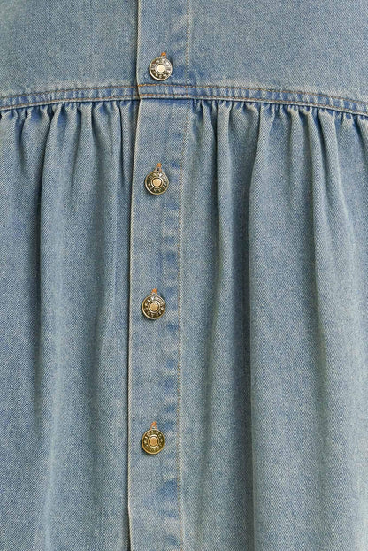 INTRICATE CHARM DENIM MIDI SKIRT Flying Tomato