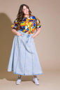 URBAN COWGIRL DENIM MIDI SKIRT Flying Tomato
