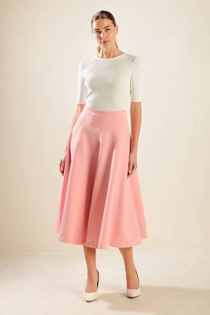FALLING INTO BLISS WOVEN MIDI SKIRT Flying Tomato