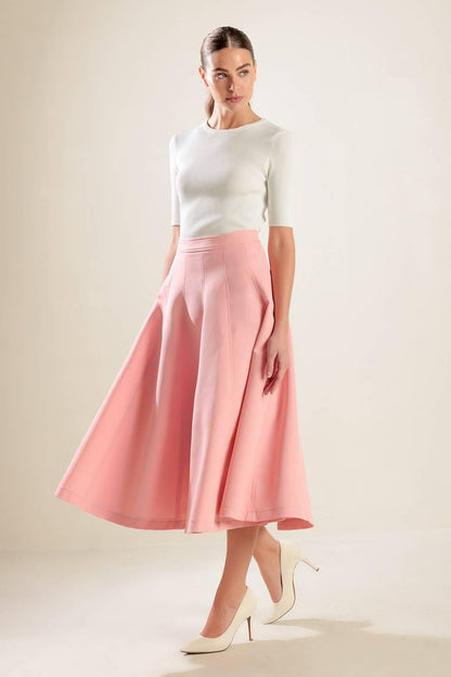 FALLING INTO BLISS WOVEN MIDI SKIRT Flying Tomato