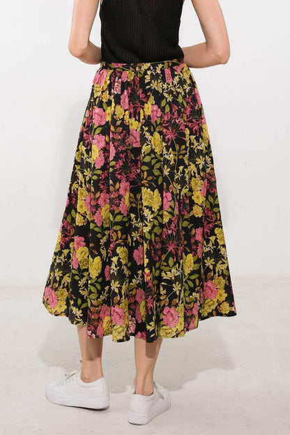 LOVE YOU MORE WOVEN MIDI SKIRT Flying Tomato