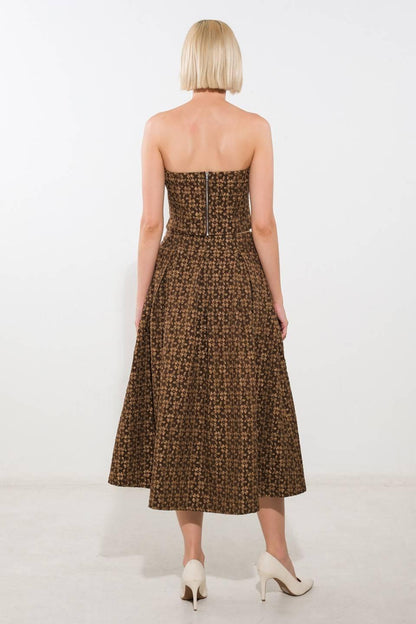 UPGRADED EVENT WOVEN MIDI SKIRT Flying Tomato