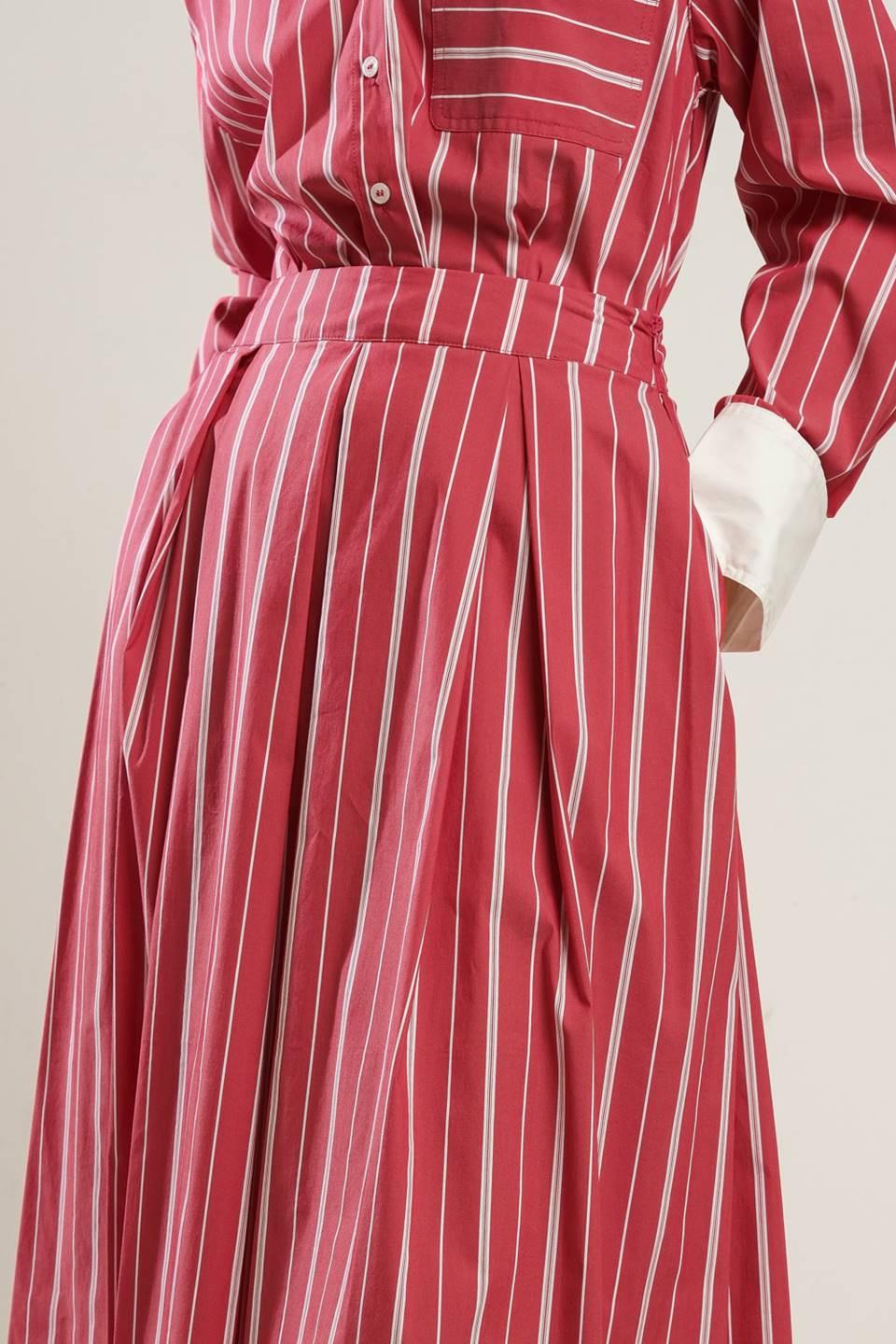 BEHIND THE GRIN WOVEN MIDI SKIRT Flying Tomato