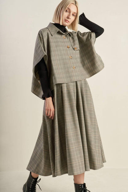 MOODY ALLURE WOVEN MIDI SKIRT Flying Tomato