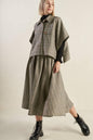 MOODY ALLURE WOVEN MIDI SKIRT Flying Tomato