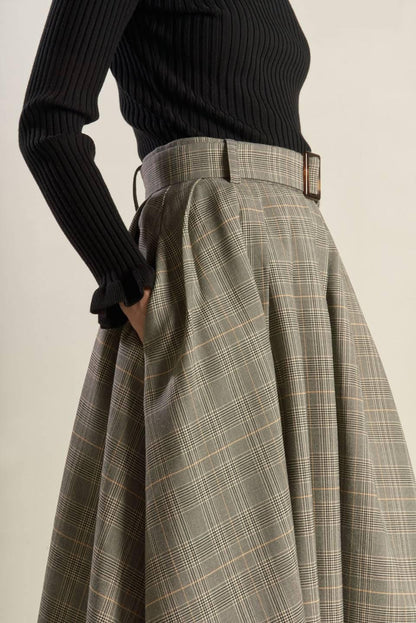 MOODY ALLURE WOVEN MIDI SKIRT Flying Tomato