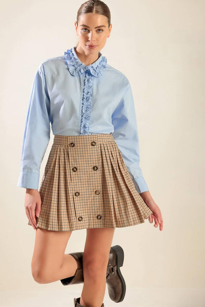 IN MY MEMORIES WOVEN PLAID MINI SKIRT Flying Tomato