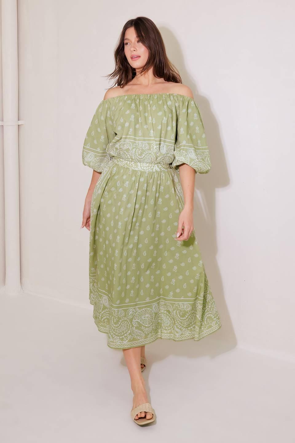 THE MORE THE MERRIER WOVEN FULL MIDI SKIRT Flying Tomato