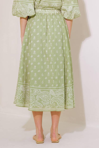 THE MORE THE MERRIER WOVEN FULL MIDI SKIRT Flying Tomato