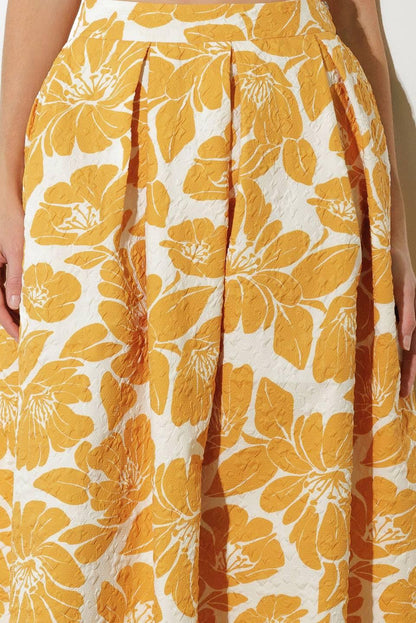 PLAIN OPTIMISM WOVEN MIDI SKIRT Flying Tomato