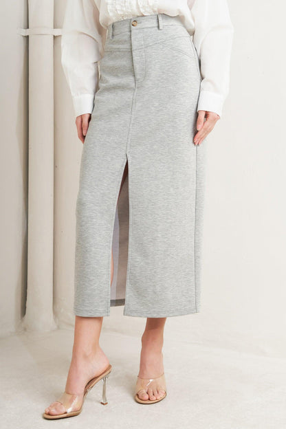 LOVELY BY NATURE KNIT MIDI SKIRT Flying Tomato