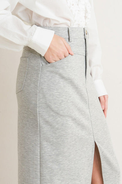 LOVELY BY NATURE KNIT MIDI SKIRT Flying Tomato