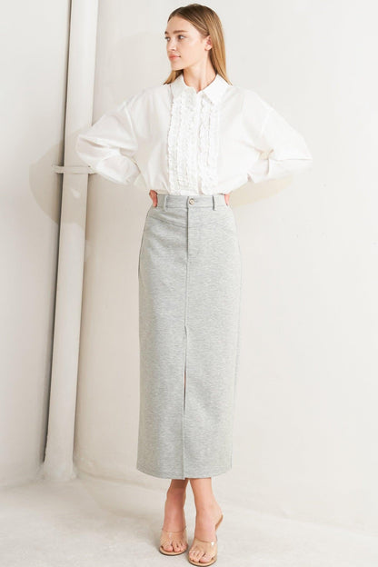 LOVELY BY NATURE KNIT MIDI SKIRT Flying Tomato
