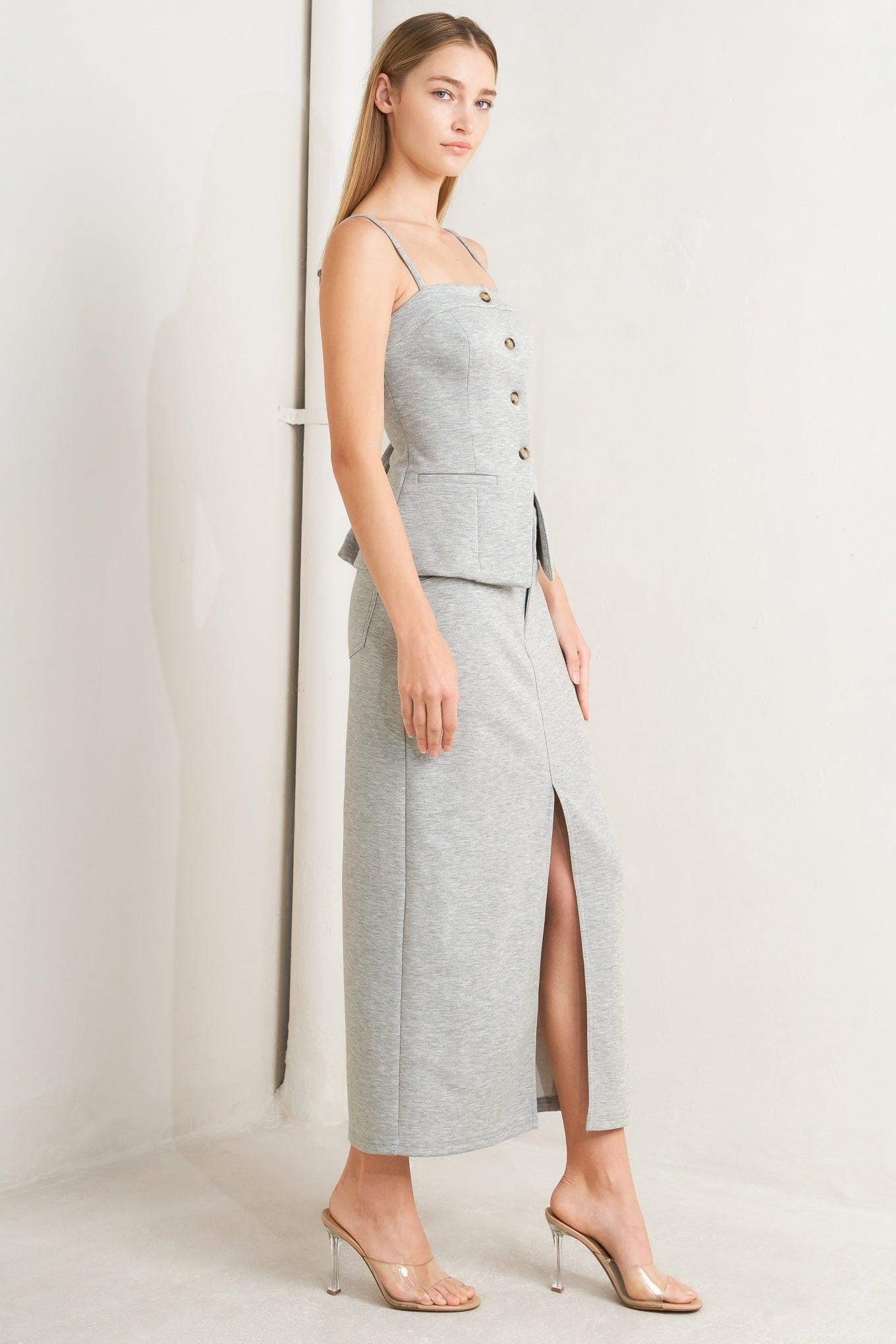 LOVELY BY NATURE KNIT MIDI SKIRT Flying Tomato